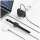 USAMS Kabel 3w1 z ładowarką indukcyjną 72W do USB-C stalowy - 1569028 - zdjęcie 4
