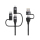 Kabel USB USAMS Kabel 2xC/USB/Micro-USB/Lightning 6w1 1,2m 100W PD czarny