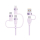 Kabel USB USAMS Kabel 2xUSB-C/USB/Micro-USB/Lightning 6w1 1,2m 100W fiolet