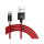 Kabel USB USAMS Kabel magnetyczny U-Sure microUSB1m 2,1A pleciony czerwony