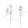 Kabel USB USAMS Kabel 2xUSB-C/USB/Micro-USB/Lightning 6w1 2m 100W fiolet