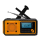 NO NAME Radio awaryjne AM/FM IPX3 z dynamem, latarką, powerbankiem i - 1583856 - zdjęcie