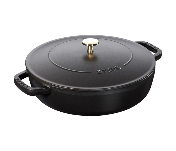 Staub żeliwna do duszenia z pokrywką 24 cm, czarna - 1023607 - zdjęcie