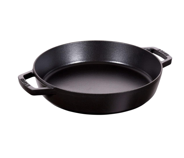 Staub Żeliwna z dwoma uchwytami 34 cm, czarna - 1023627 - zdjęcie