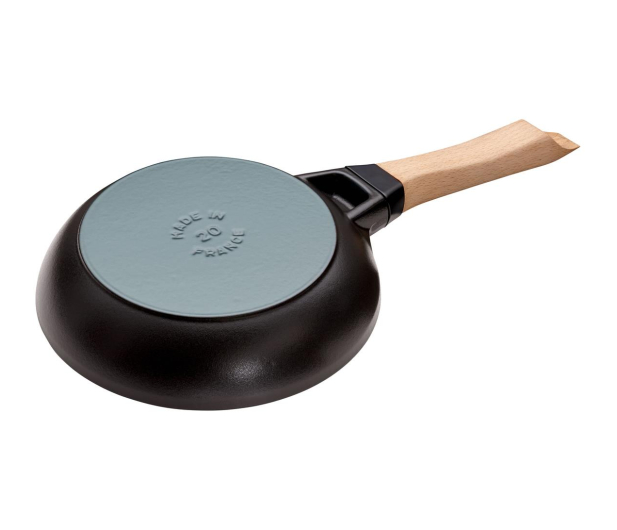 Staub Żeliwna z drewnianym uchwytem 20 cm - 1023633 - zdjęcie 2