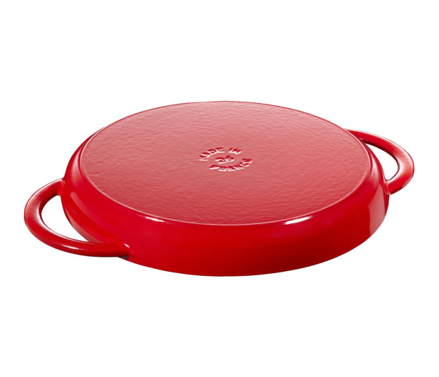 Staub Okrągła żeliwna grillowa z dwoma uchwytami 26 cm, czerwona - 1023654 - zdjęcie 2