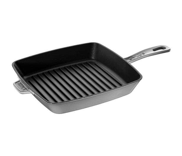 Staub Kwadratowa żeliwna grillowa 26 cm, grafitowa - 1023665 - zdjęcie