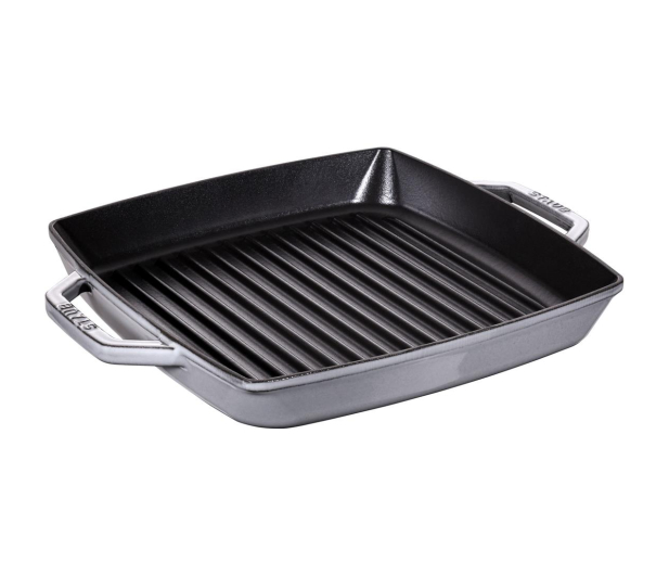 Staub Kwadratowa żeliwna grillowa z dwoma uchwytami 28 cm, grafit - 1023672 - zdjęcie