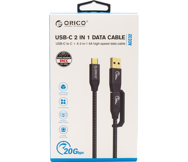Orico OUTLET - Kabel USB-C + USB-A 100W - 1535905 - zdjęcie 3