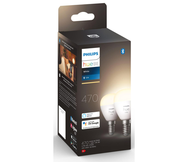 Philips Hue White Inteligentna Żarówka kulka 2xE14 - 700537 - zdjęcie 3