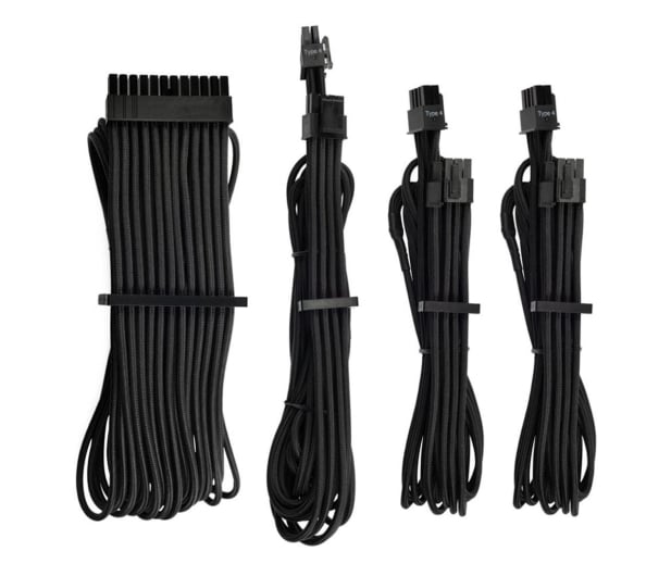 Corsair Zestaw kabli Gen.4 Czarne - 739200 - zdjęcie