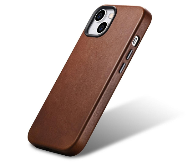 iCarer Premium Leather Case Oil Wax do iPhone 14 Plus(MagSafe) brąz - 1201137 - zdjęcie 5