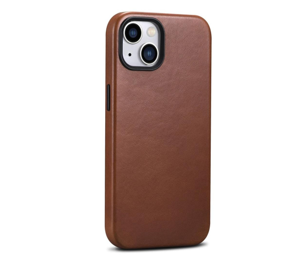 iCarer Premium Leather Case Oil Wax do iPhone 14 Plus(MagSafe) brąz - 1201137 - zdjęcie 3