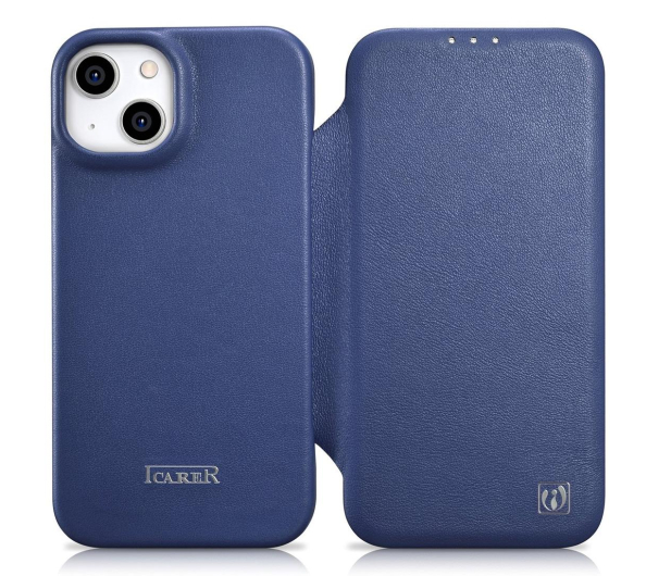 iCarer Premium Leather Folio Case do iPhone 14 Plus (MagSafe) - 1201182 - zdjęcie