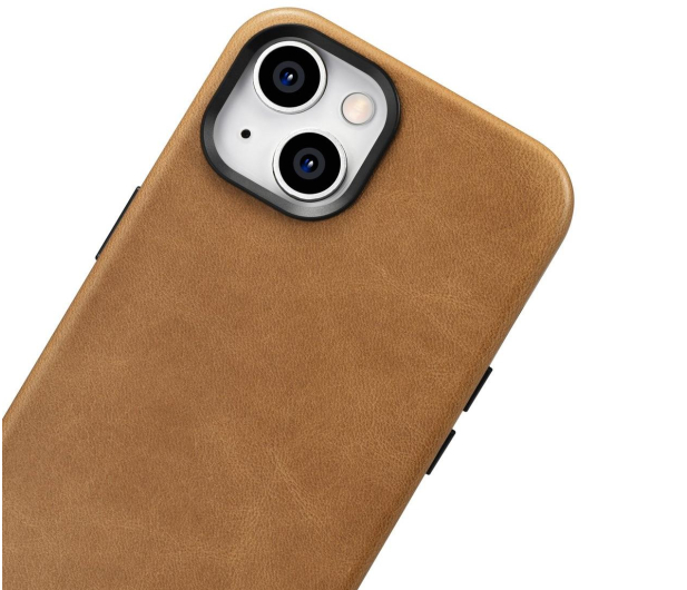 iCarer Premium Leather Case Oil Wax do iPhone 14 Plus MagSafe) brąz - 1201107 - zdjęcie 4