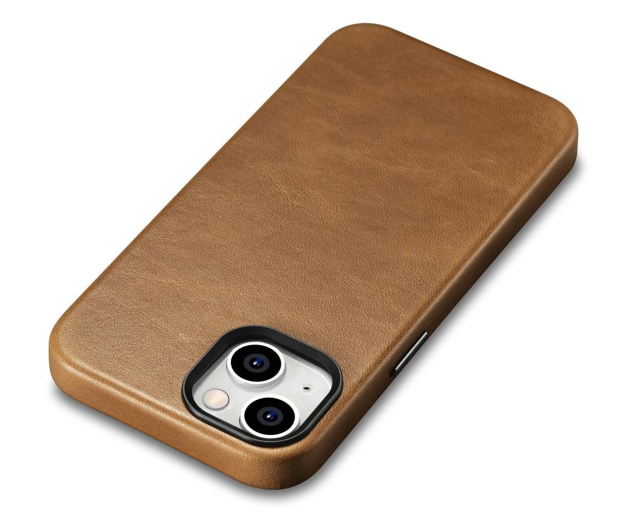iCarer Premium Leather Case Oil Wax do iPhone 14 Plus MagSafe) brąz - 1201107 - zdjęcie 5