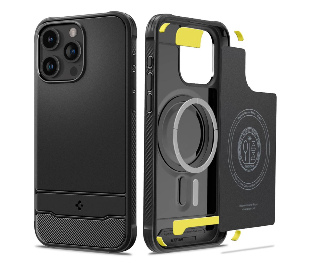Spigen Rugged Armor Mag Magsafe do iPhone 15 Pro matte black - 1178889 - zdjęcie