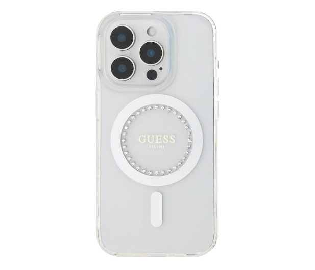 Guess IML Rhinestones do iPhone 16 Pro biały - 1279176 - zdjęcie