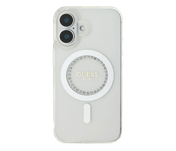 Guess IML Rhinestones do iPhone 16 biały - 1279111 - zdjęcie 2