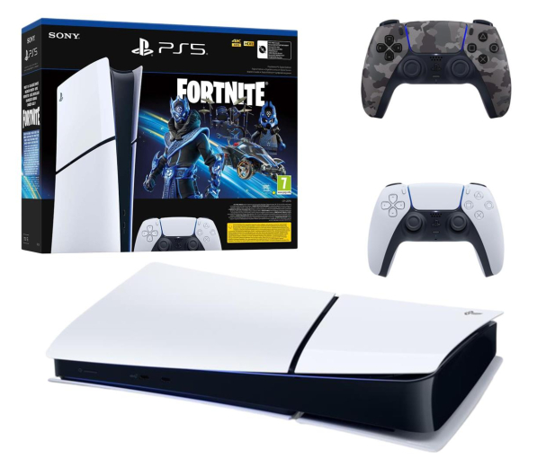 Sony PlayStation 5 Slim Digital (Fortnite ) + pad Grey Cammo - 1298477 - zdjęcie
