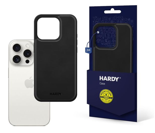 3mk HARDY Silky Leather MagCase do iPhone 15 Pro czarny - 1227926 - zdjęcie