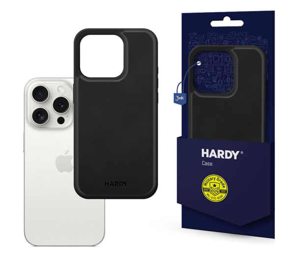 3mk HARDY Silky Leather MagCase do iPhone 15 Pro Max czarny - 1227928 - zdjęcie