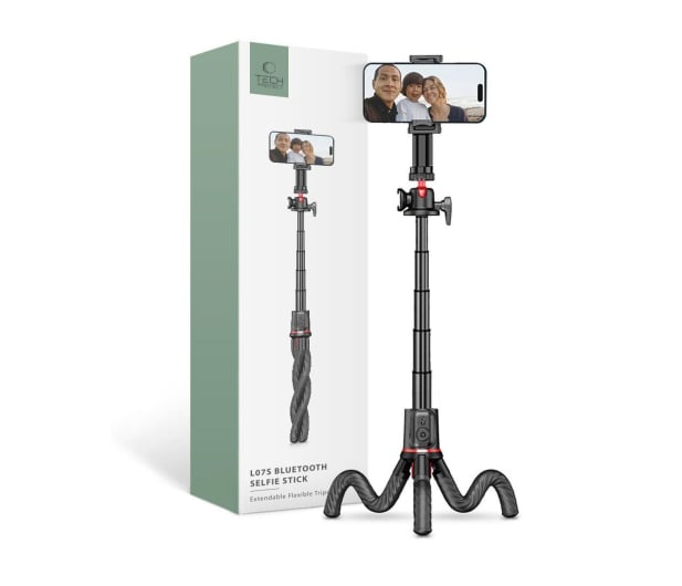 Tech-Protect L07S Selfie Stick Flexible Tripod Pilot Bluetooth max 53,7cm - 1228050 - zdjęcie