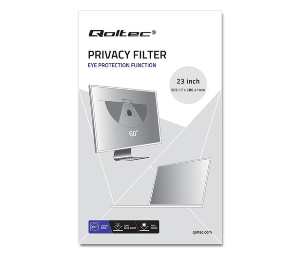 Qoltec Filtr prywatyzujący 23" | 16:9 - 1243511 - zdjęcie 4