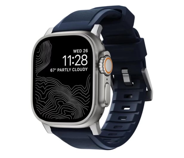 Nomad Rugged Strap Apple Watch 49/45/44/42mm atlantic blue/silver - 1258628 - zdjęcie