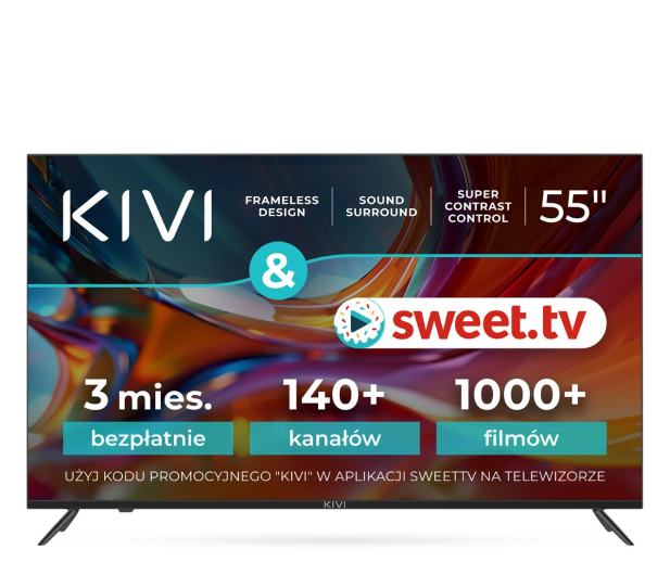 KIVI 55U740NB 55" LED 4K Android TV HDMI 2.1 DVB-T2 - 1221605 - zdjęcie 2