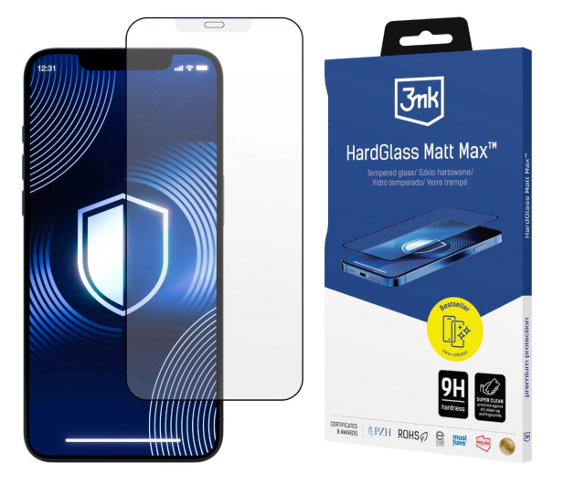 3mk HardGlass Matt Max do iPhone 12/12 Pro - 1267261 - zdjęcie