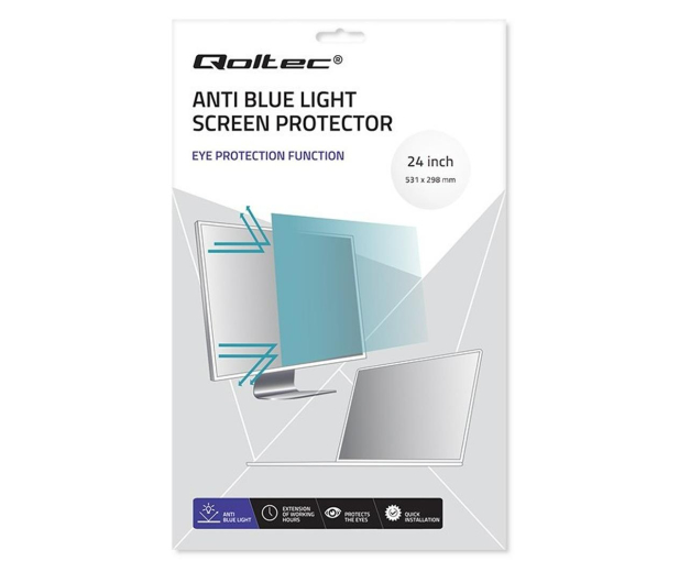 Qoltec Filtr światła niebieskiego matowy na monitor 24" 16:9 - 1264722 - zdjęcie 4