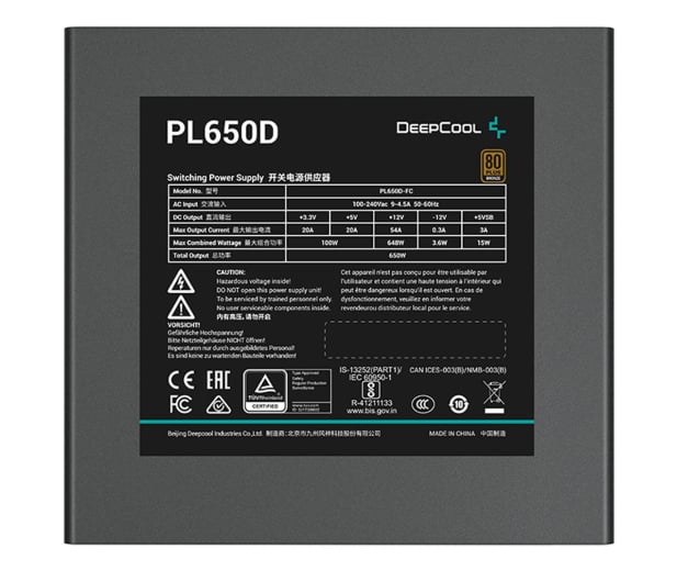 Deepcool PL650D 650W 80 Plus Bronze - 1274415 - zdjęcie 6