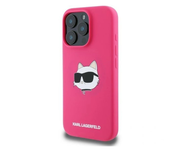 Karl Lagerfeld Silicone Choupette Head Print do iPhone 16 Pro Max fuksja - 1278261 - zdjęcie 2