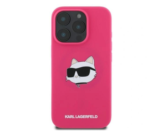 Karl Lagerfeld Silicone Choupette Head Print do iPhone 16 Pro Max fuksja - 1278261 - zdjęcie 3