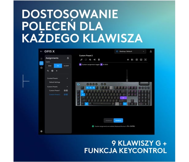 Logitech G915 X Tactile czarny - 1276177 - zdjęcie 5