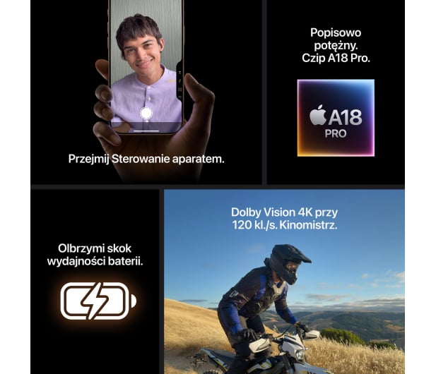 Apple iPhone 16 Pro 256GB Czarny Tytan - 1277966 - zdjęcie 8