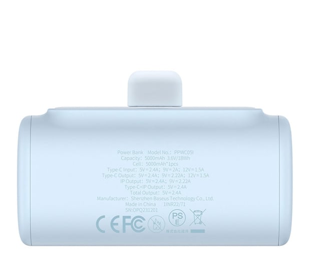 Baseus Compact IP 5000mAh 20W (niebieski) - 1310911 - zdjęcie 5