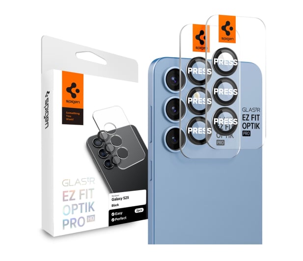 Spigen Optik Pro Glas.Tr ”Ez Fit” 2-Pack do Galaxy S25 - 1313192 - zdjęcie