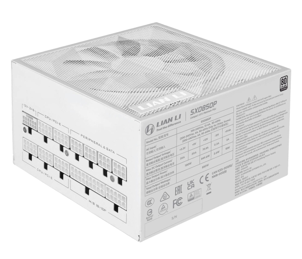 Lian Li SX Series 850W 80 Plus Platinum ATX 3.1 White - 1476712 - zdjęcie 3