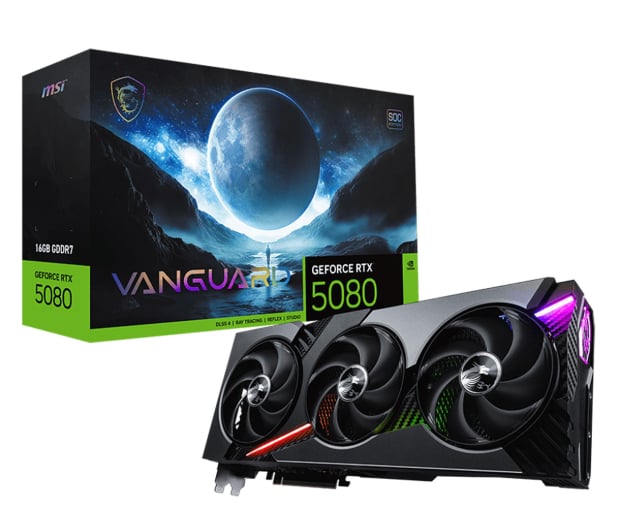 MSI GeForce RTX 5080 Vanguard SOC 16GB GDDR7 DLSS4 - 1320549 - zdjęcie