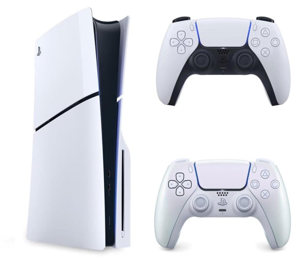 Konsola PlayStation Sony PlayStation 5 Slim + DualSense Chrome Pearl