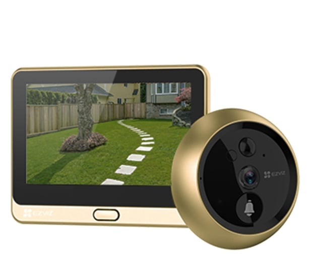 EZVIZ Bezprzewodowy dzwonek do drzwi z wizjerem DP2C (Golden) - 1488832 - zdjęcie