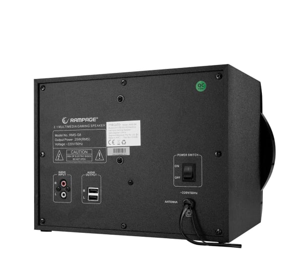 Rampage RMS-G8 Głośniki gamingowe 25 W BT, USB, SD, FM - 1500408 - zdjęcie 6