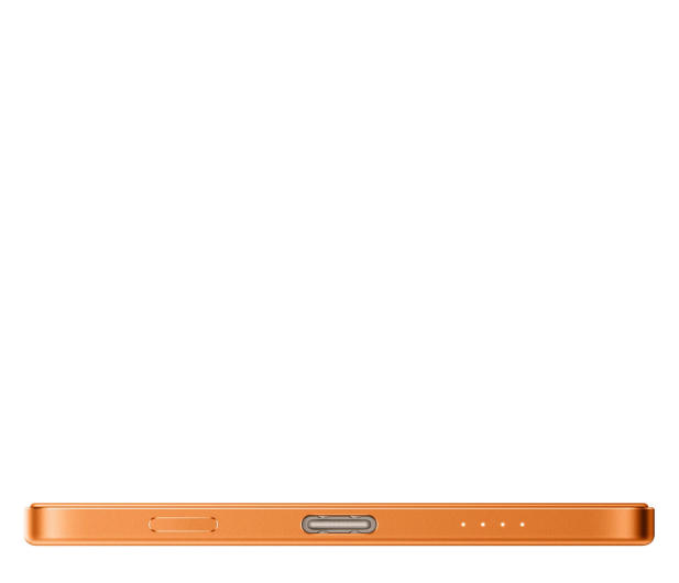 Xiaomi UltraThin Magnetic Power Bank 5000 15W orange - 1506281 - zdjęcie 3