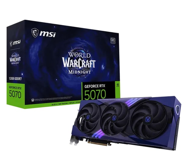 MSI GeForce RTX 5070 12G WoW Midnight Void Edition OC - 1503520 - zdjęcie