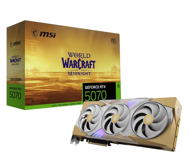 MSI GeForce RTX 5070 12G WoW Midnight Light Edition OC - 1503519 - zdjęcie