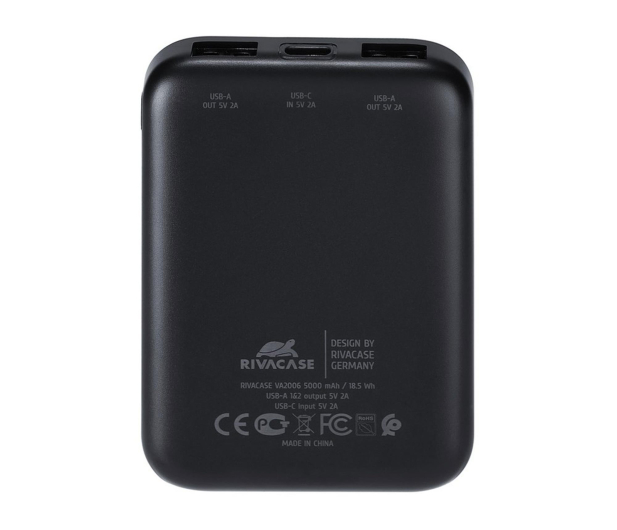 RIVACASE Powerbank VA2006 5000 mAh 10W czarny - 1503816 - zdjęcie 2