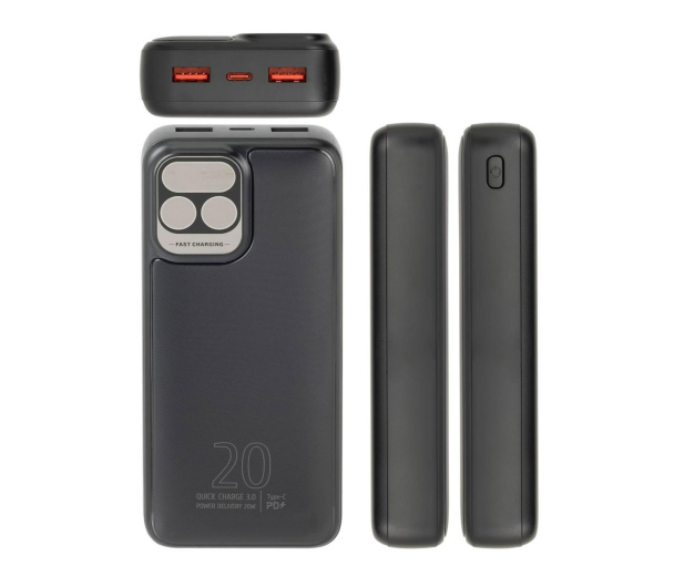 RIVACASE Powerbank VA2521 20000 mAh 20W czarny - 1503830 - zdjęcie 4