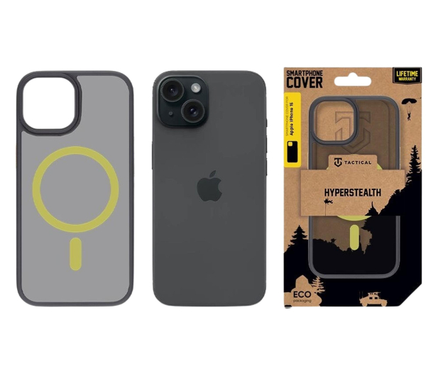 Tactical MagForce Hyperstealth 2.0 Kryt pro Apple iPhone 15 Black/Yel - 1514079 - zdjęcie 3